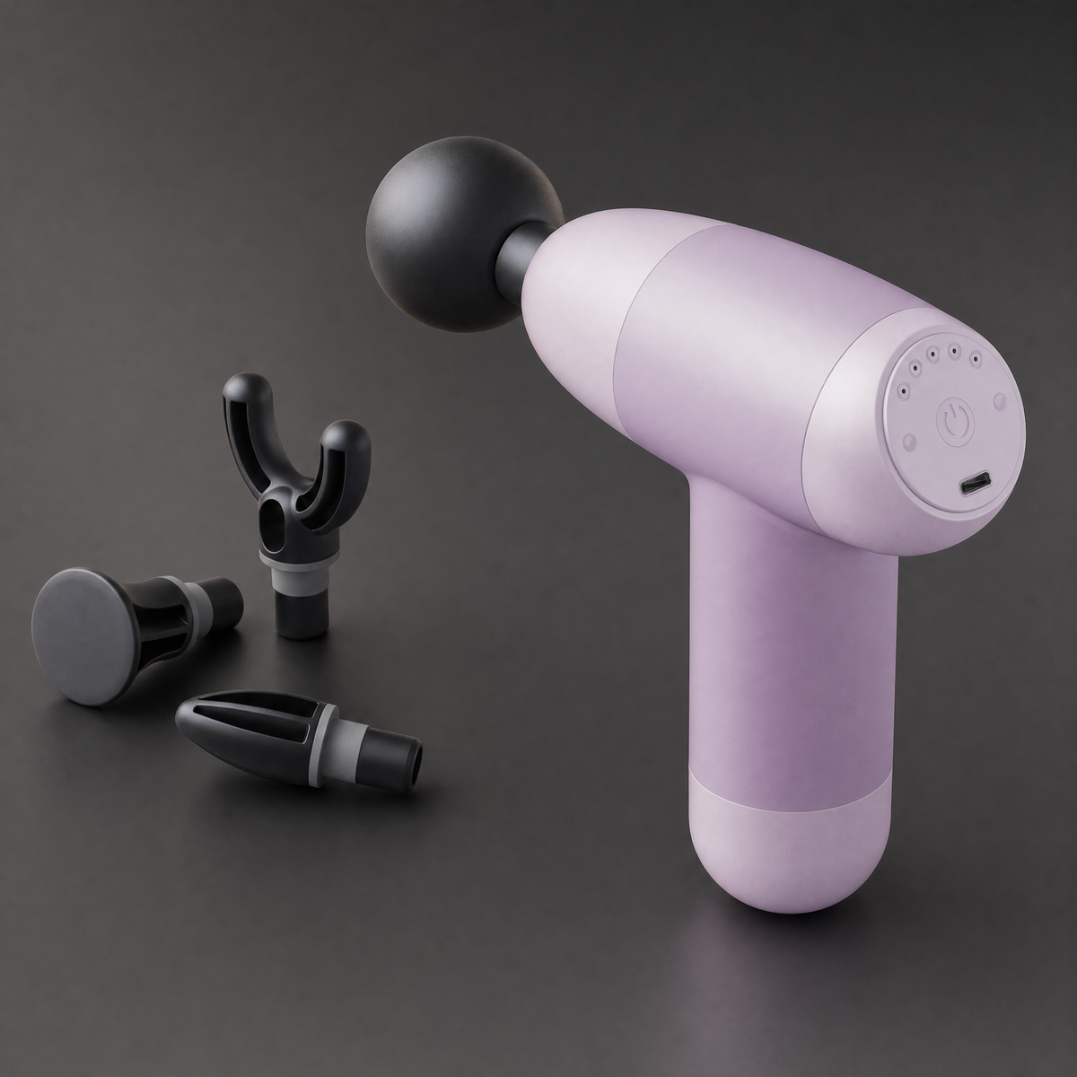 MyoPulse Mini, pistolet de massage percussion portable, vue détaillée
